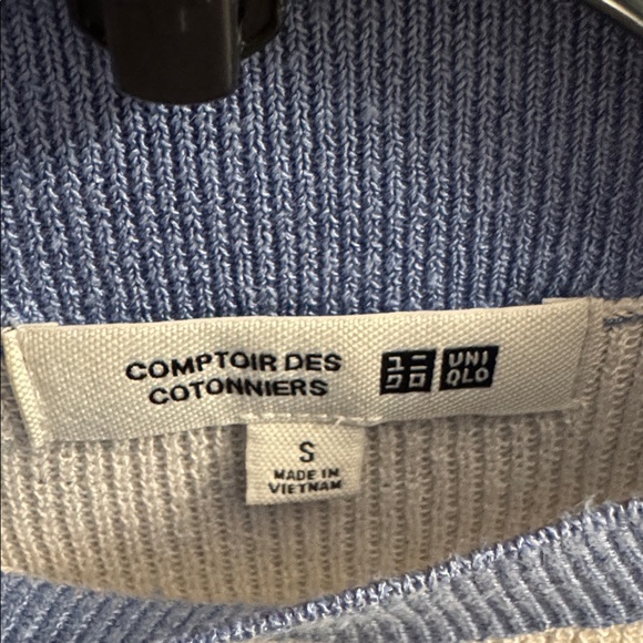 Uniqlo x Comptoir des Cotonniers Striped Knit Top – Blue & White — Size S - Picture 4 of 6